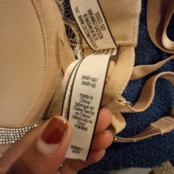 Victoria's Secret Shimmering Lace Bra in Tan - Picture 3 of 5